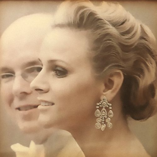 HSH Prince Albert of Monaco and HSH Princess Charlene of Monaco wearing a Repossi high jewellery collection diamonds earrings