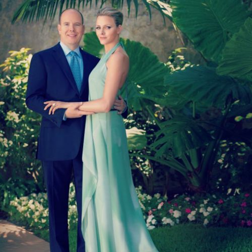 Official photography for the engagement of H.S.H. Prince Albert II & H.S.H. Princess Charlene, who was wearing the Repossi diamonds ring, June 2010