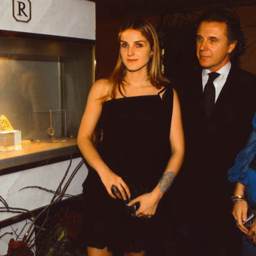 Czarina exhibition» in Paris 2009, Miss Gaia Repossi, Mr. Alberto Repossi, Miss Eugenie Niarchos