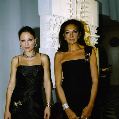 Mrs Gio’ Repossi and Miss Revelli, Ornella Mutti’s daugther wearing the black gold diamonds collection