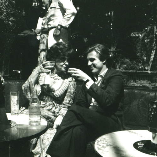 Marbella Regine opening, Mrs Gina Lollobrigida and Mr Alberto Repossi late 1979