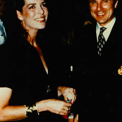 HRH Princess Caroline of Monaco and Mr Alberto Repossi during the Grand Prix Repossi Off-Shore 1987 