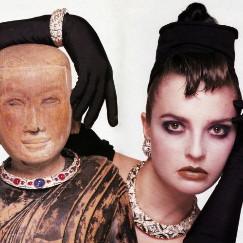 American Actress Victoria Brynner wearing Repossi high jewellery collection, 1996